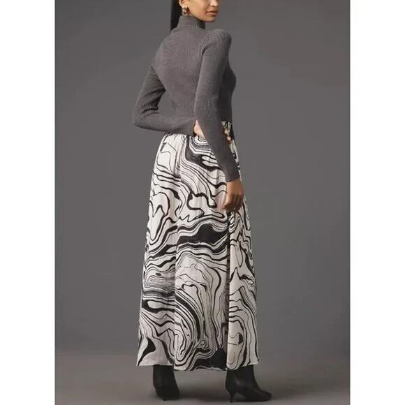 NWT Anthropologie The Thea Twofer Sweater Maxi Dress Size XS Grey Motif # 8C502 - Picture 4 of 11